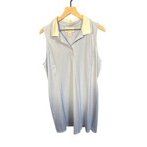 Tommy Bahama Racquet & Paddle Sleeveless Tennis Dress XL Blue/White Polyester Bl